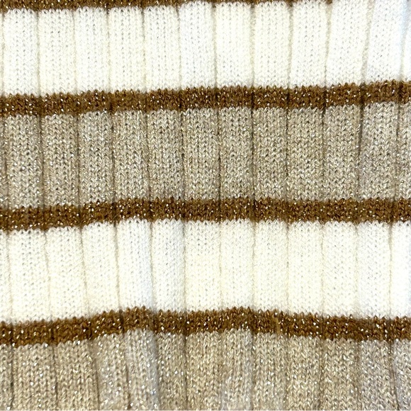 Nine West Ribbed Crewneck Striped Sweater M - Picture 4 of 9
